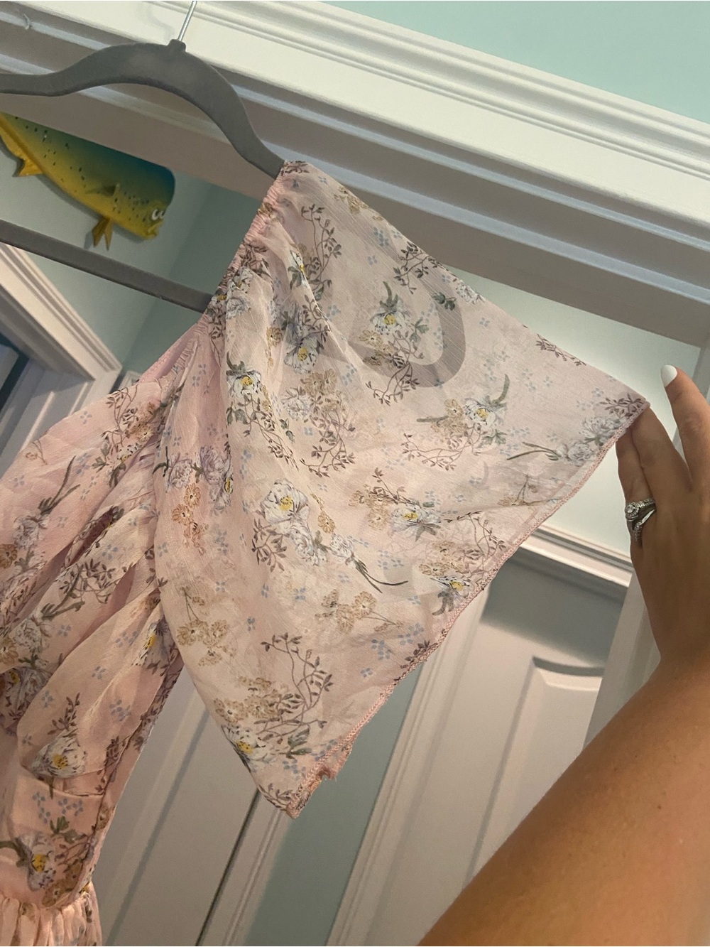 Lulu’s Gentle Charm Mauve Floral Print Pleated Tiered Midi Dress - Picture 7 of 9